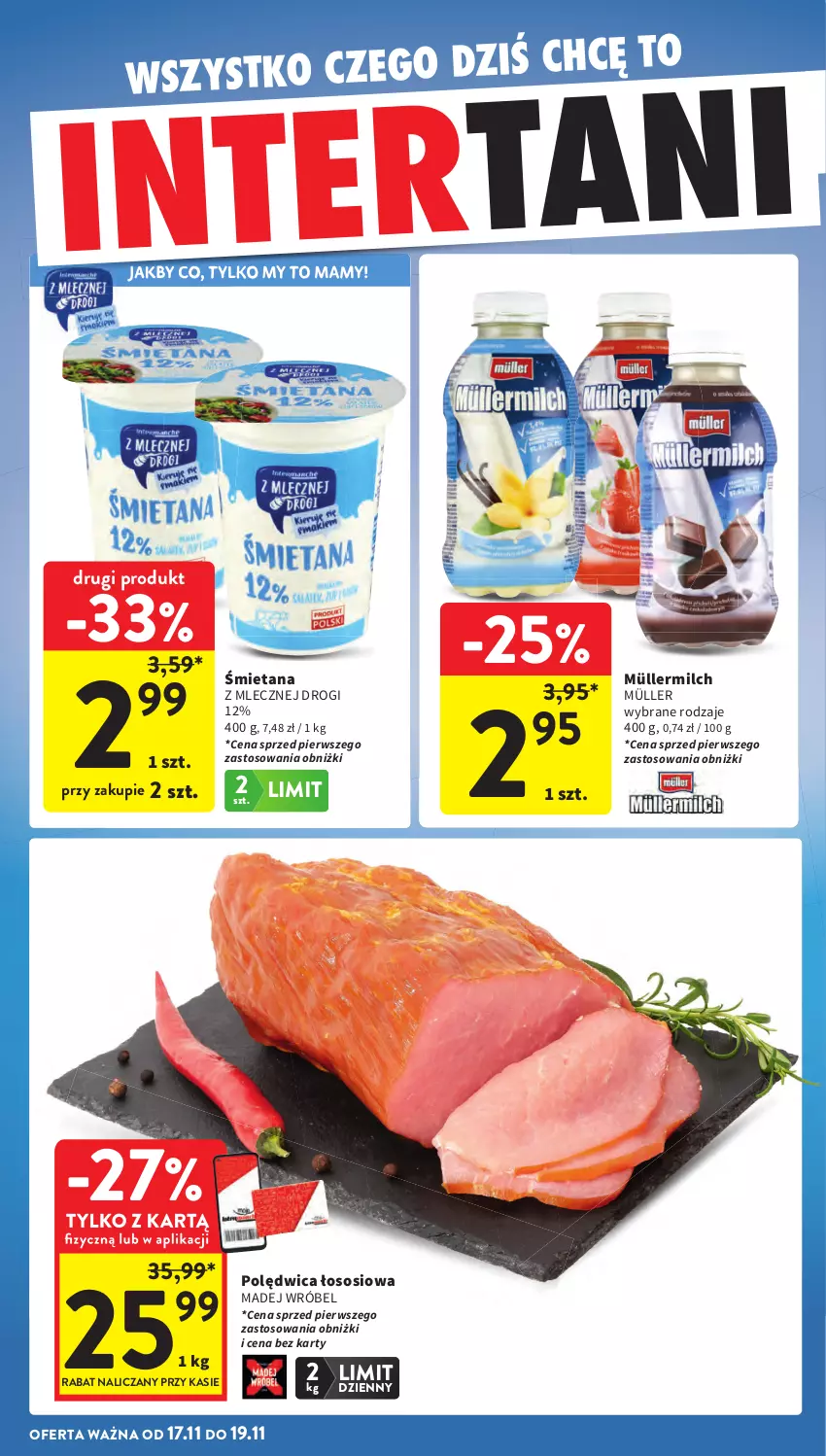 Gazetka promocyjna Intermarche - Gazetka Intermarche - ważna 13.11 do 19.11.2025 - strona 42 - produkty: Madej Wróbel, Müller, Müllermilch, Polędwica, Sos