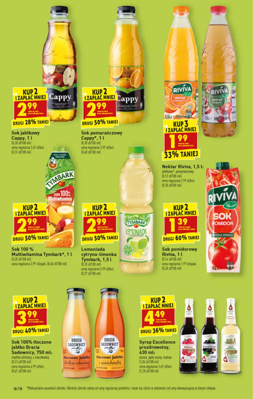 Gazetka promocyjna Biedronka - W tym tygodniu - ważna 05.07 do 10.07.2021 - strona 38 - produkty: Cappy, Lemoniada, Limonka, Marchewka, Nektar, Rum, Sok, Sok jabłkowy, Sok pomarańczowy, Sok pomidorowy, Syrop, Tymbark