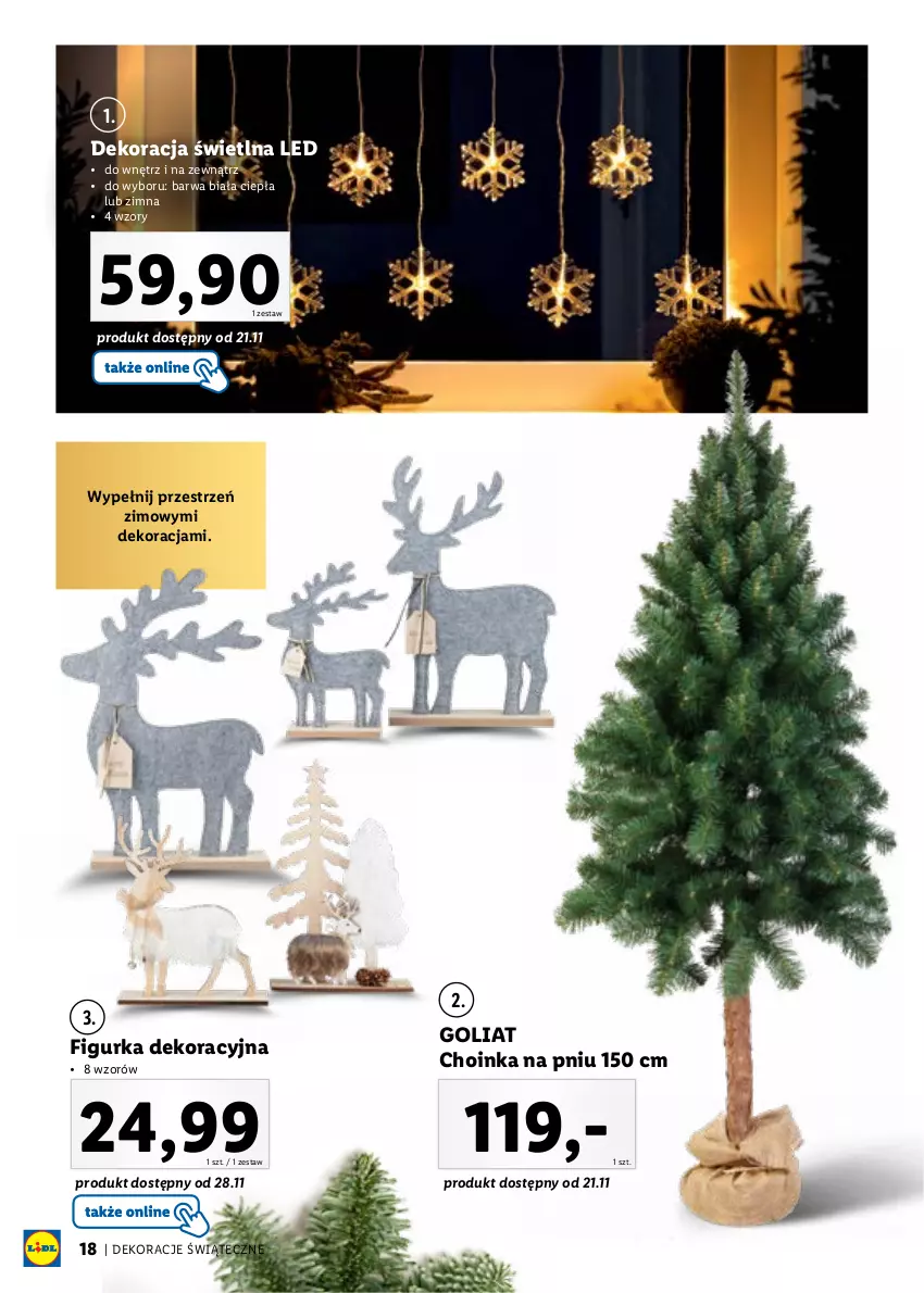 Gazetka promocyjna Lidl - KATALOG DEKORACJE ŚWIĄTECZNE - ważna 14.11 do 25.12.2022 - strona 18 - produkty: Choinka, Inka