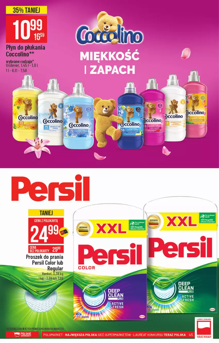 Gazetka promocyjna PoloMarket - Gazetka pomocyjna - ważna 21.07 do 27.07.2021 - strona 45 - produkty: Coccolino, Fa, Laur, Persil, Płyn do płukania, Proszek do prania