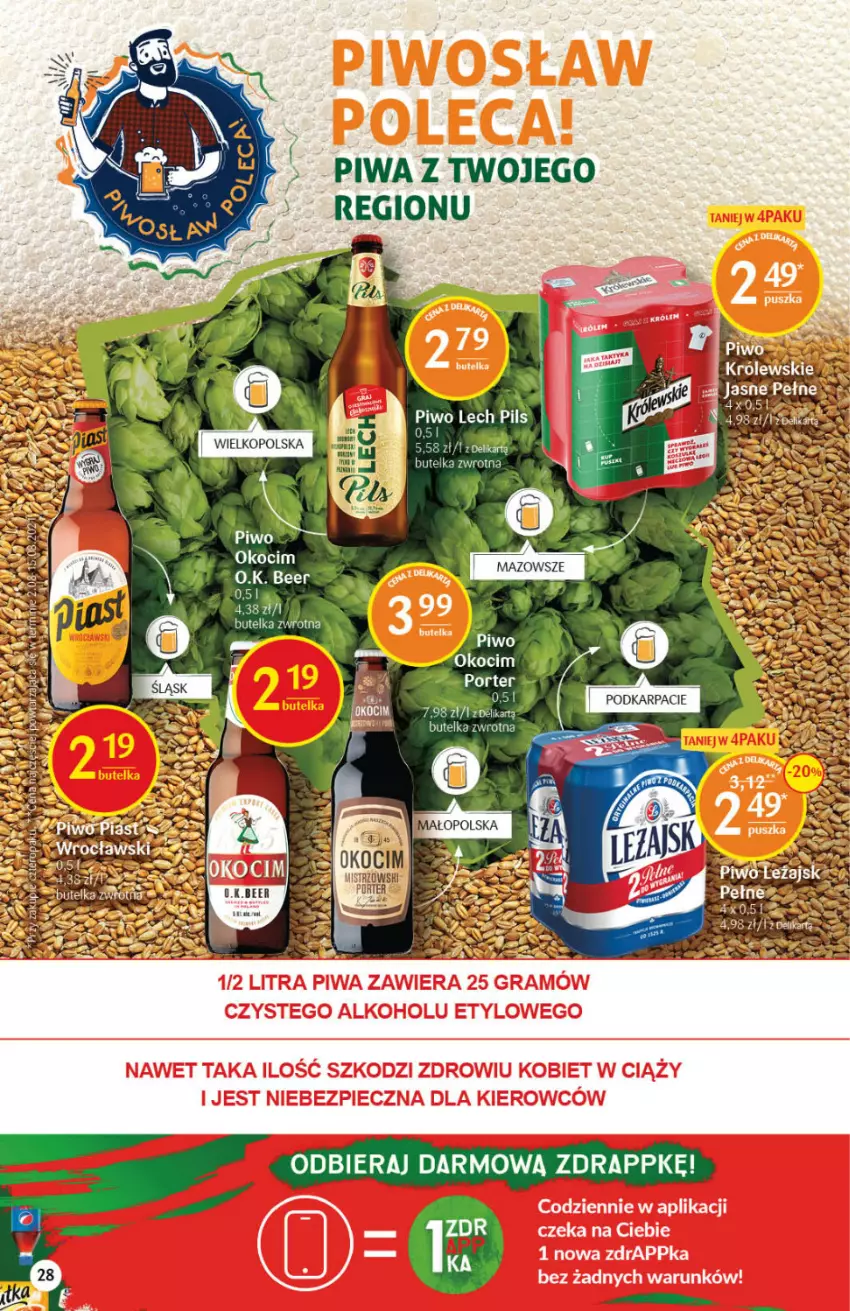 Gazetka promocyjna Delikatesy Centrum - Gazetka DC40 n. fresh - ważna 07.10 do 13.10.2021 - strona 28 - produkty: BIC, Koc, Okocim, Piwa, Piwo