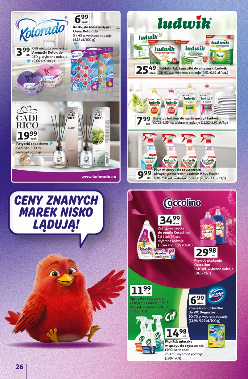 Gazetka promocyjna Auchan - Gazetka 30 Lat Hipermarket Auchan Znane marki - ważna 03.09 do 09.09.2026 - strona 26 - produkty: Cif, Domestos, Kolorado, Kostka do wc, Ludwik, Mleczko, Zmywarki
