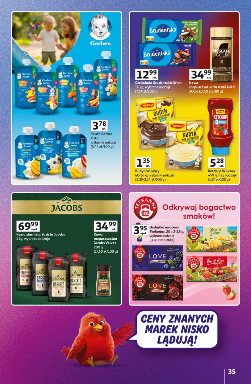 Gazetka promocyjna Auchan - Gazetka 30 Lat Hipermarket Auchan Znane marki - ważna 03.09 do 09.09.2026 - strona 35 - produkty: Gerber, Jacobs, Jacobs Velvet, Kawa, Kawa rozpuszczalna, Kawa ziarnista, Velvet