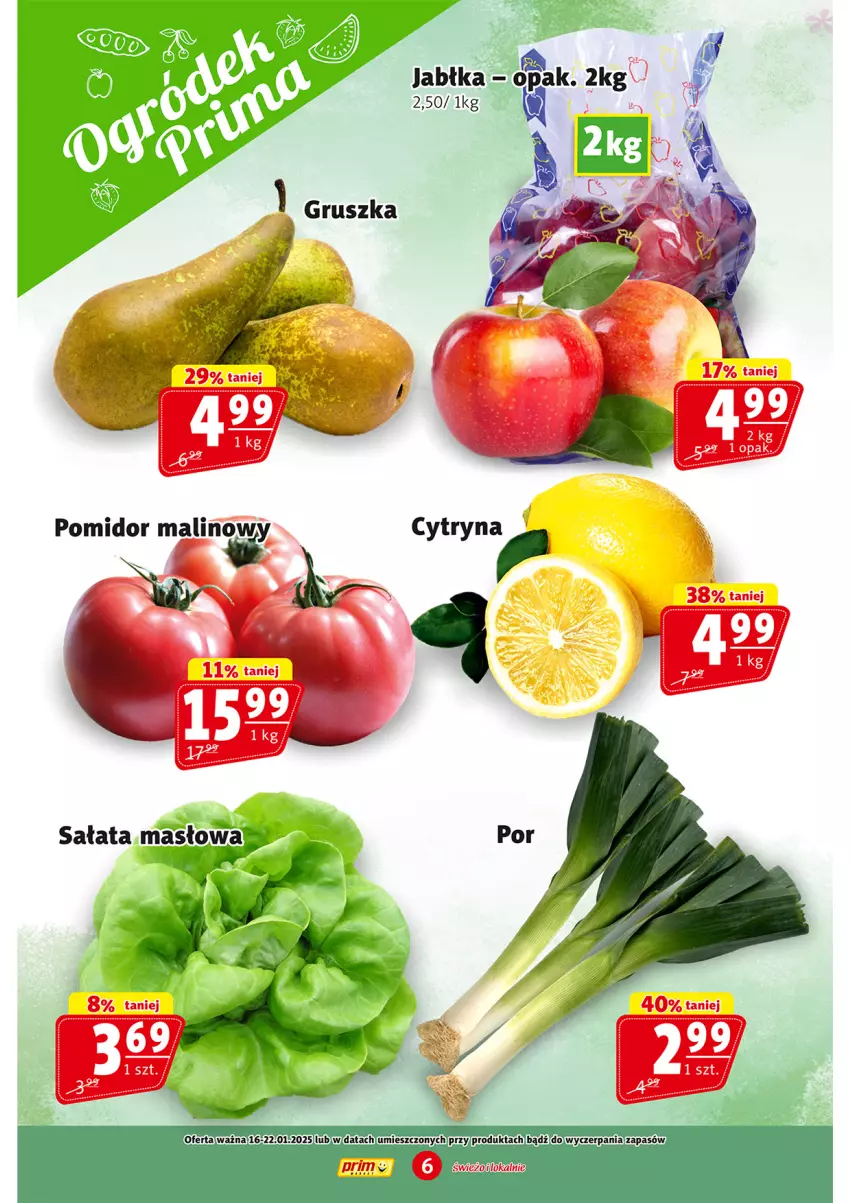 Gazetka promocyjna Prim Market - ważna 16.01 do 22.01.2025 - strona 6 - produkty: Masło, Sałat, Sałata masłowa