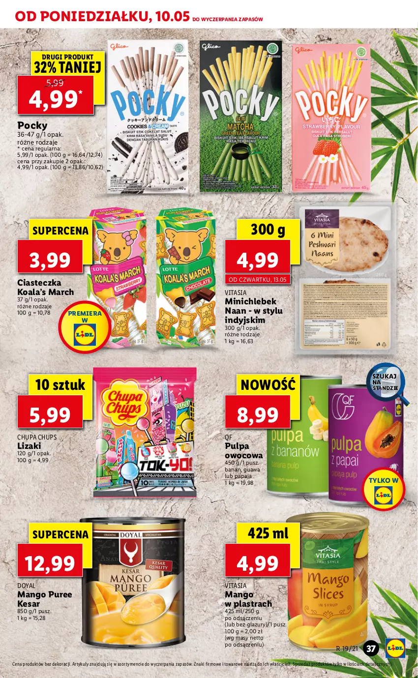 Gazetka promocyjna Lidl - GAZETKA - ważna 10.05 do 12.05.2021 - strona 39 - produkty: Chleb, Chupa Chups, Lazur, Lizaki, Mango, Papaja, Pur