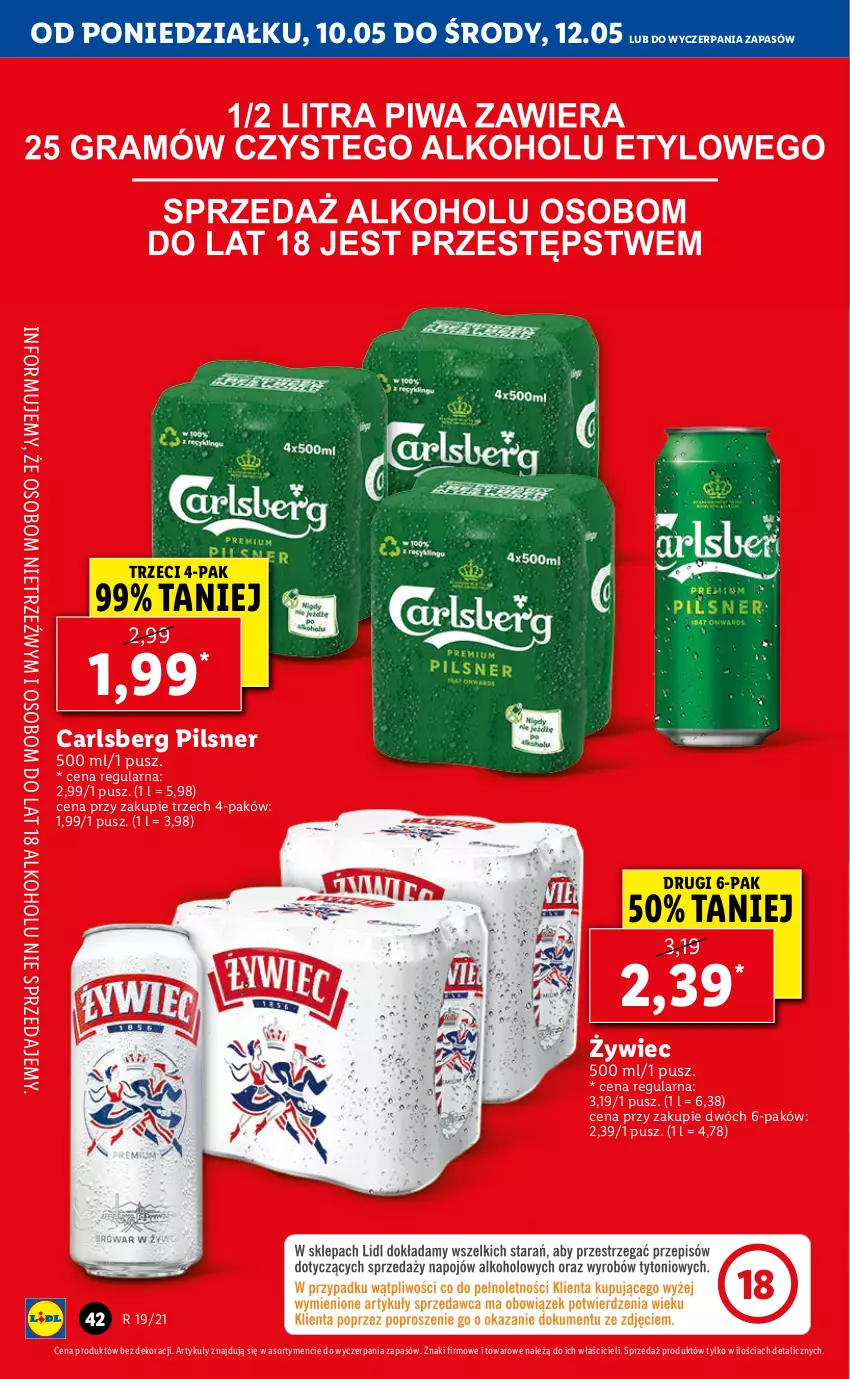 Gazetka promocyjna Lidl - GAZETKA - ważna 10.05 do 12.05.2021 - strona 42 - produkty: Carlsberg