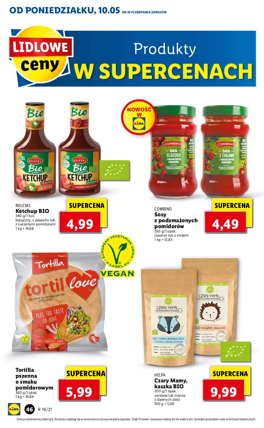 Gazetka promocyjna Lidl - GAZETKA - ważna 10.05 do 12.05.2021 - strona 46 - produkty: Ketchup, Sos, Tortilla