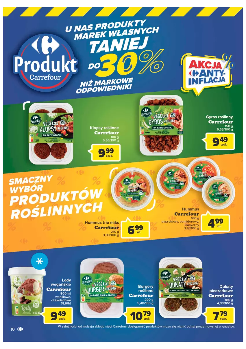 Gazetka promocyjna Carrefour - Gazetka Marki własne Carrefour - ważna 10.01 do 29.01.2023 - strona 10 - produkty: Groch, Gyros, LG