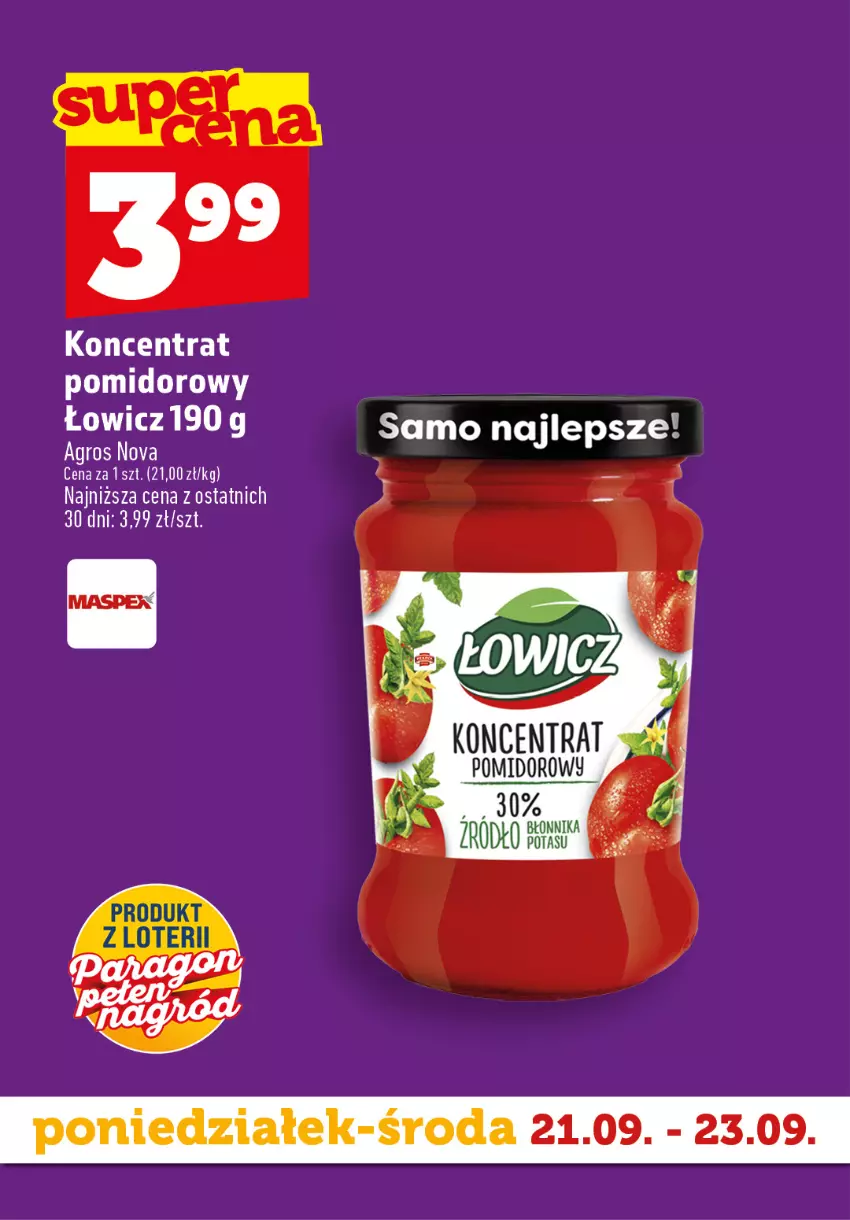 Gazetka promocyjna Topaz - Gazetka - ważna 21.09 do 23.09.2026 - strona 6 - produkty: Koncentrat pomidorowy