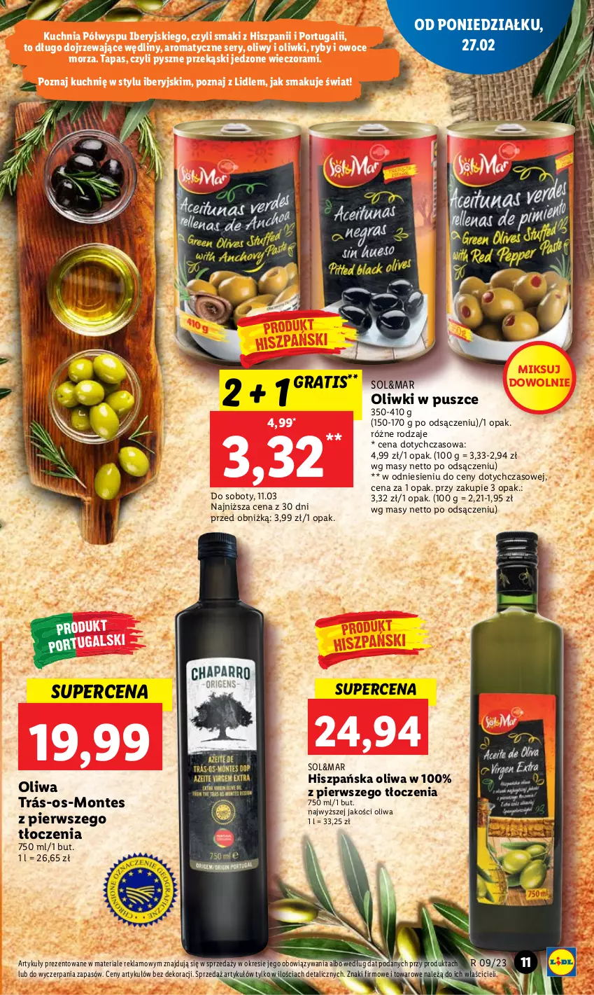 Gazetka promocyjna Lidl - GAZETKA - ważna 27.02 do 01.03.2023 - strona 13 - produkty: Gra, Kuchnia, Monte, Oliwki, Owoce, Owoce morza, Por, Ryby i owoce morza, Ser