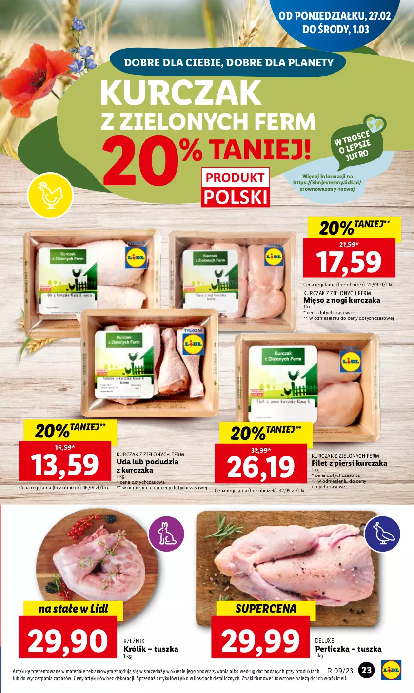 Gazetka promocyjna Lidl - GAZETKA - ważna 27.02 do 01.03.2023 - strona 27 - produkty: Filet z piersi kurczaka, Królik, Kurczak, Mięso, Perliczka, Tusz, Wazon