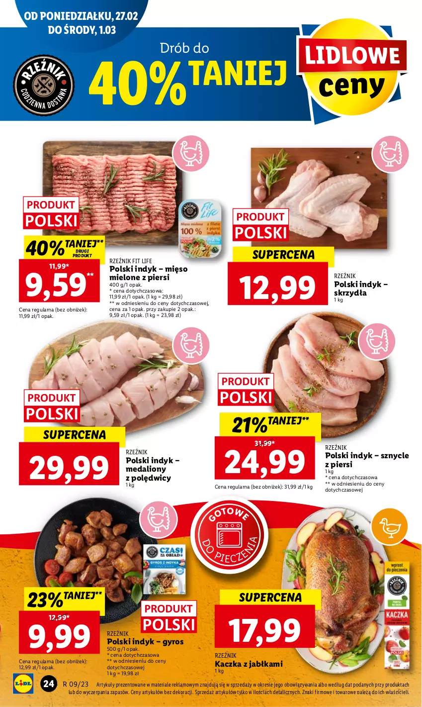 Gazetka promocyjna Lidl - GAZETKA - ważna 27.02 do 01.03.2023 - strona 28 - produkty: Drób, Gyros, Jabłka, Kaczka, Lion, Mięso, Mięso mielone, Piec