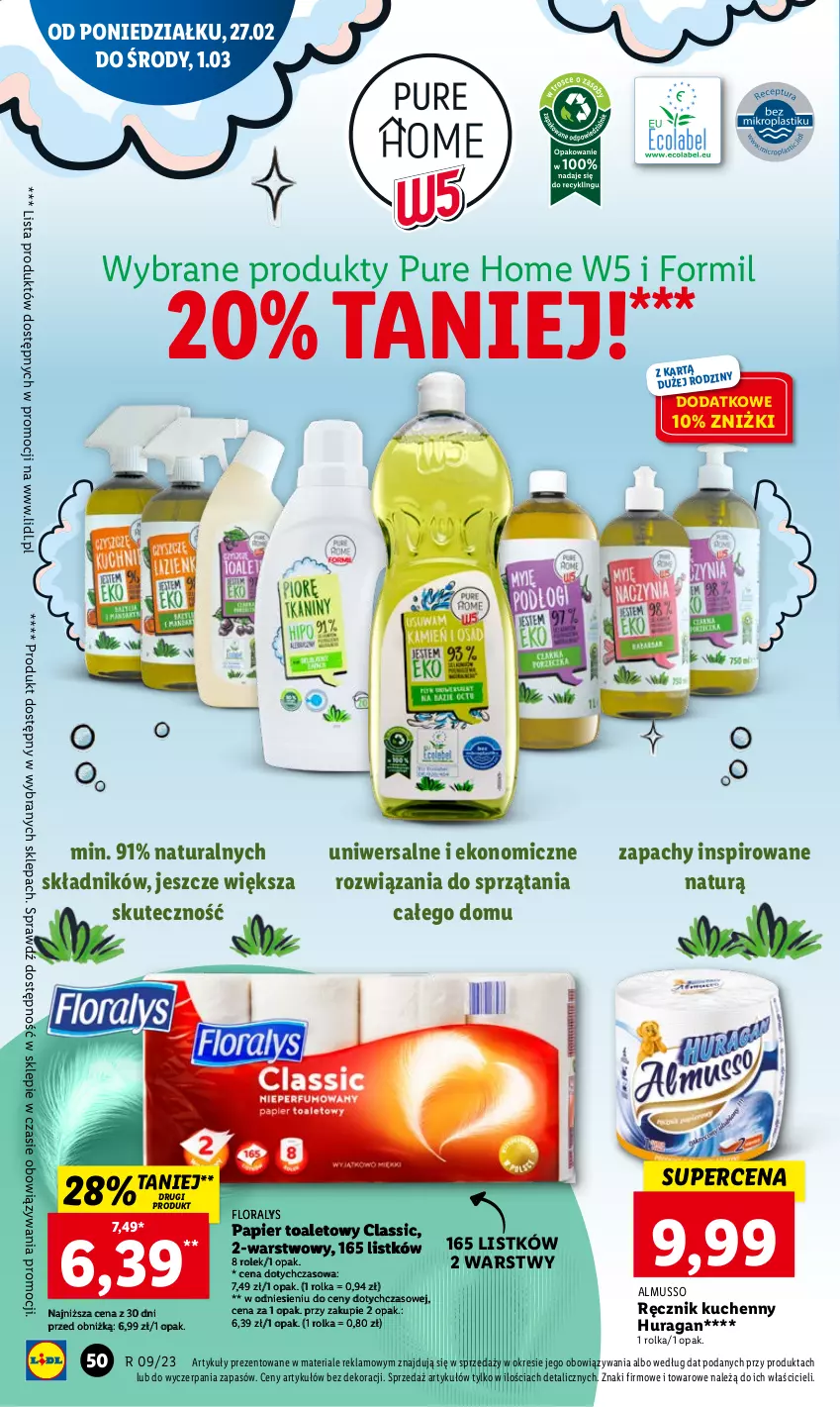 Gazetka promocyjna Lidl - GAZETKA - ważna 27.02 do 01.03.2023 - strona 56 - produkty: Flora, Mus, Papier, Papier toaletowy, Pur, Ręcznik