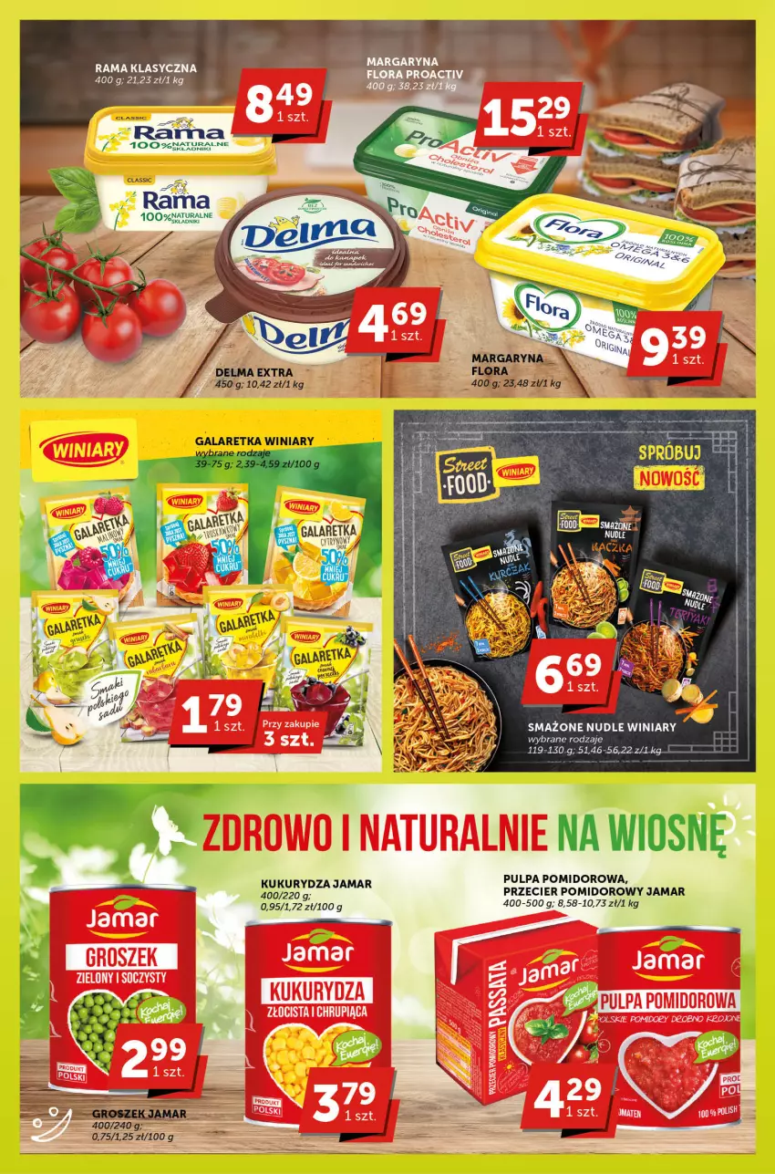 Gazetka promocyjna Groszek - ważna 18.05 do 30.05.2023 - strona 7 - produkty: Delma, Flora, Gala, Kaczka, Kukurydza, Margaryna, Pulpa pomidorowa, Rama, Winiary