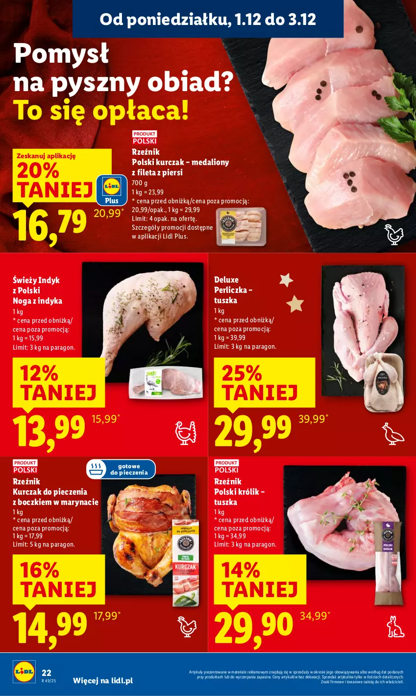 Gazetka promocyjna Lidl - GAZETKA - ważna 01.12 do 03.12.2025 - strona 24 - produkty: Królik, Kurczak, Lion, Perliczka, Piec, Tusz