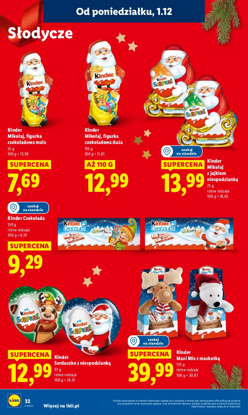 Gazetka promocyjna Lidl - GAZETKA - ważna 01.12 do 03.12.2025 - strona 34 - produkty: Czekolada, Kinder, Ser