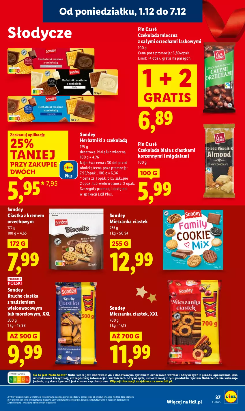 Gazetka promocyjna Lidl - GAZETKA - ważna 01.12 do 03.12.2025 - strona 39 - produkty: Ciastka, Czekolada, Czekolada mleczna, Deser, Gra, Herbatniki, Ser, Stek