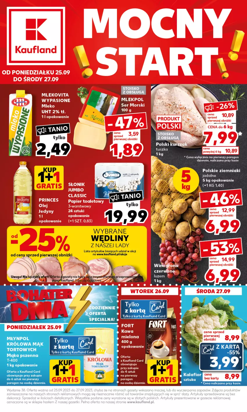 Gazetka promocyjna Kaufland - Mocny Start - ważna 25.09 do 27.09.2023 - strona 1 - produkty: Młynpol, Waga, Ziemniaki