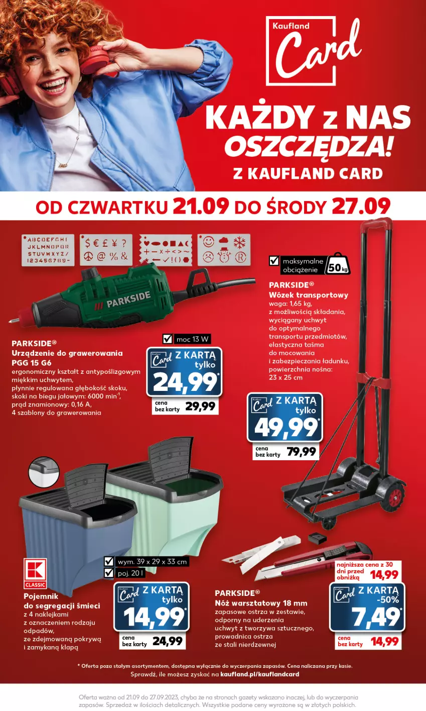 Gazetka promocyjna Kaufland - Mocny Start - ważna 25.09 do 27.09.2023 - strona 20 - produkty: Fa, Gra, Kask, Klej, LG, Parkside, Piec, Por, Sport, Tran, Waga, Wózek, Wózek transportowy