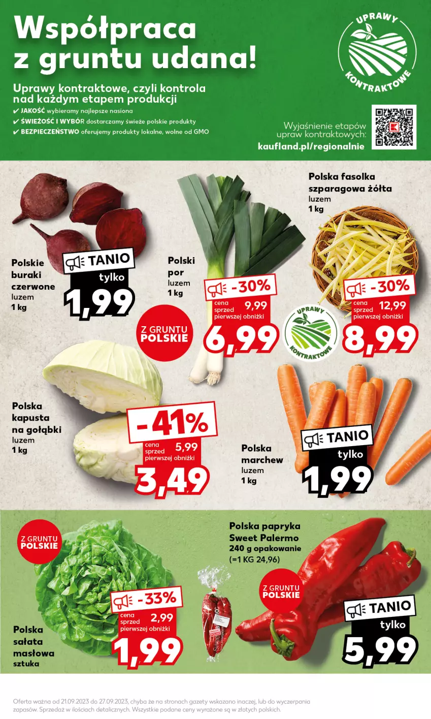 Gazetka promocyjna Kaufland - Mocny Start - ważna 25.09 do 27.09.2023 - strona 7 - produkty: Buraki, Fa, Grunt, Masło, Papryka, Piec, Por, Sałat, Sałata masłowa