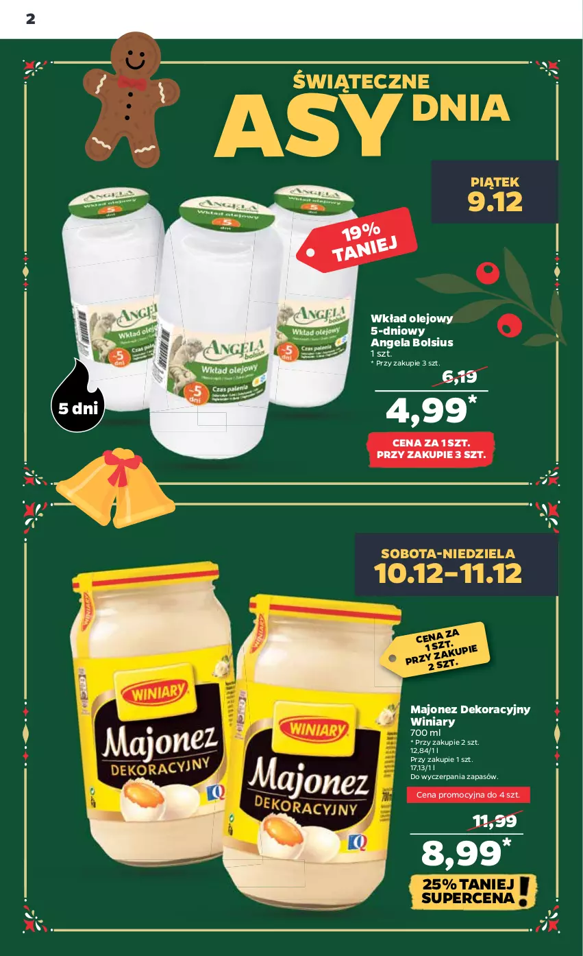 Gazetka promocyjna Netto - Artykuły spożywcze - ważna 08.12 do 14.12.2022 - strona 2 - produkty: Bols, Bolsius, Majonez, Olej, Winiary, Wkład olejowy