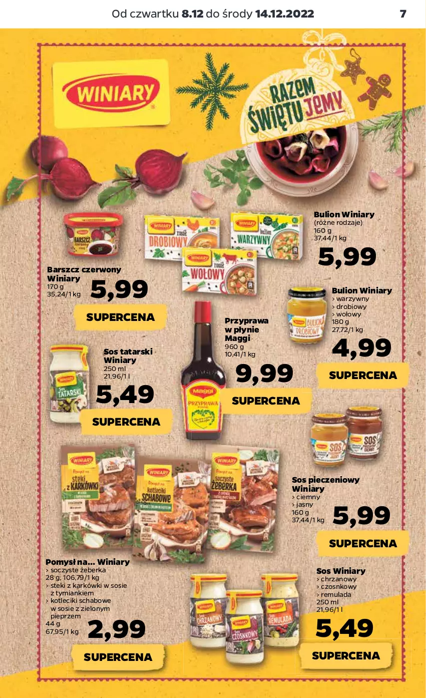 Gazetka promocyjna Netto - Artykuły spożywcze - ważna 08.12 do 14.12.2022 - strona 7 - produkty: Bulion, Chrzan, Lion, Maggi, Piec, Pieprz, Przyprawa w płynie, Sos, Sos pieczeniowy, Stek, Winiary