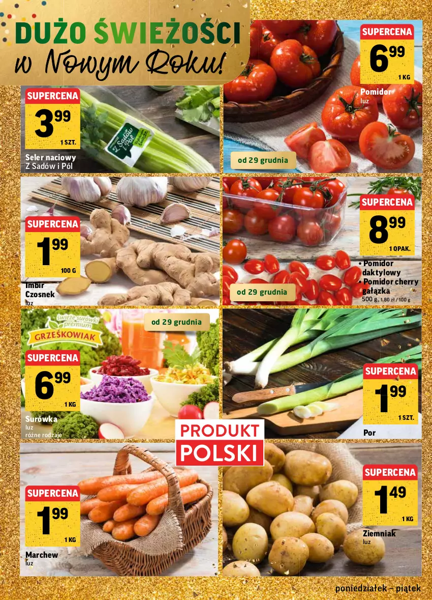 Gazetka promocyjna Intermarche - Gazetka promocyjna - ważna 27.12 do 31.12.2021 - strona 10 - produkty: Czosnek, Imbir, Por, Seler naciowy, Surówka