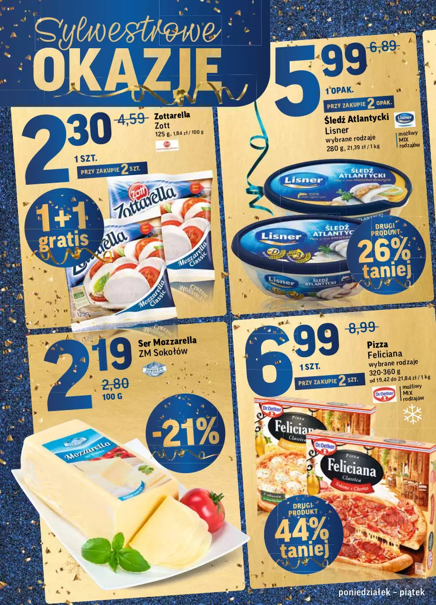 Gazetka promocyjna Intermarche - Gazetka promocyjna - ważna 27.12 do 31.12.2021 - strona 2 - produkty: Feliciana, Lisner, Mozzarella, Pizza, Ser, Sok, Zott