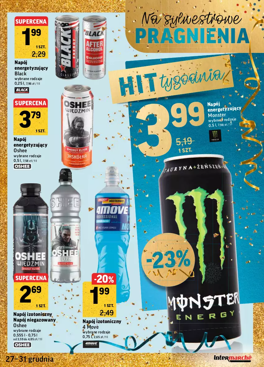 Gazetka promocyjna Intermarche - Gazetka promocyjna - ważna 27.12 do 31.12.2021 - strona 25 - produkty: Lack, Napój, Napój izotoniczny, Napój niegazowany, Oshee