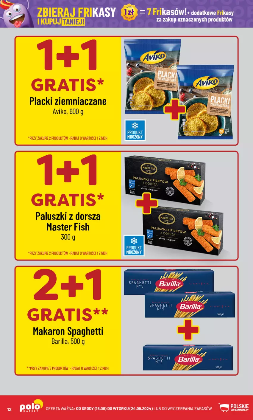 Gazetka promocyjna PoloMarket - Gazetka pomocyjna - ważna 18.09 do 24.09.2024 - strona 12 - produkty: Barilla, Dorsz, Lack, Makaron, Spaghetti