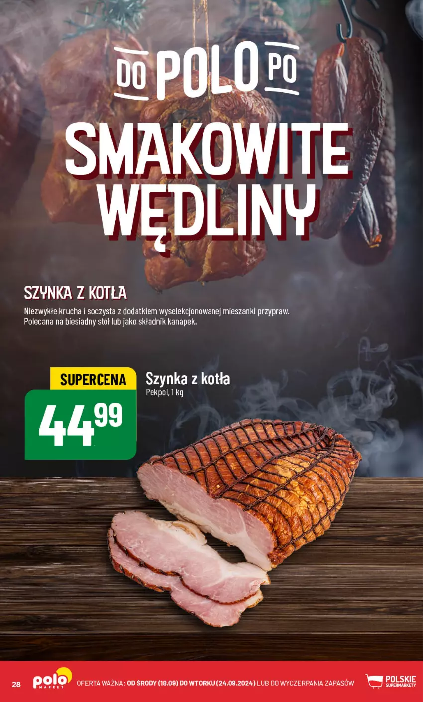 Gazetka promocyjna PoloMarket - Gazetka pomocyjna - ważna 18.09 do 24.09.2024 - strona 28 - produkty: LG, Pekpol, Stół, Szynka