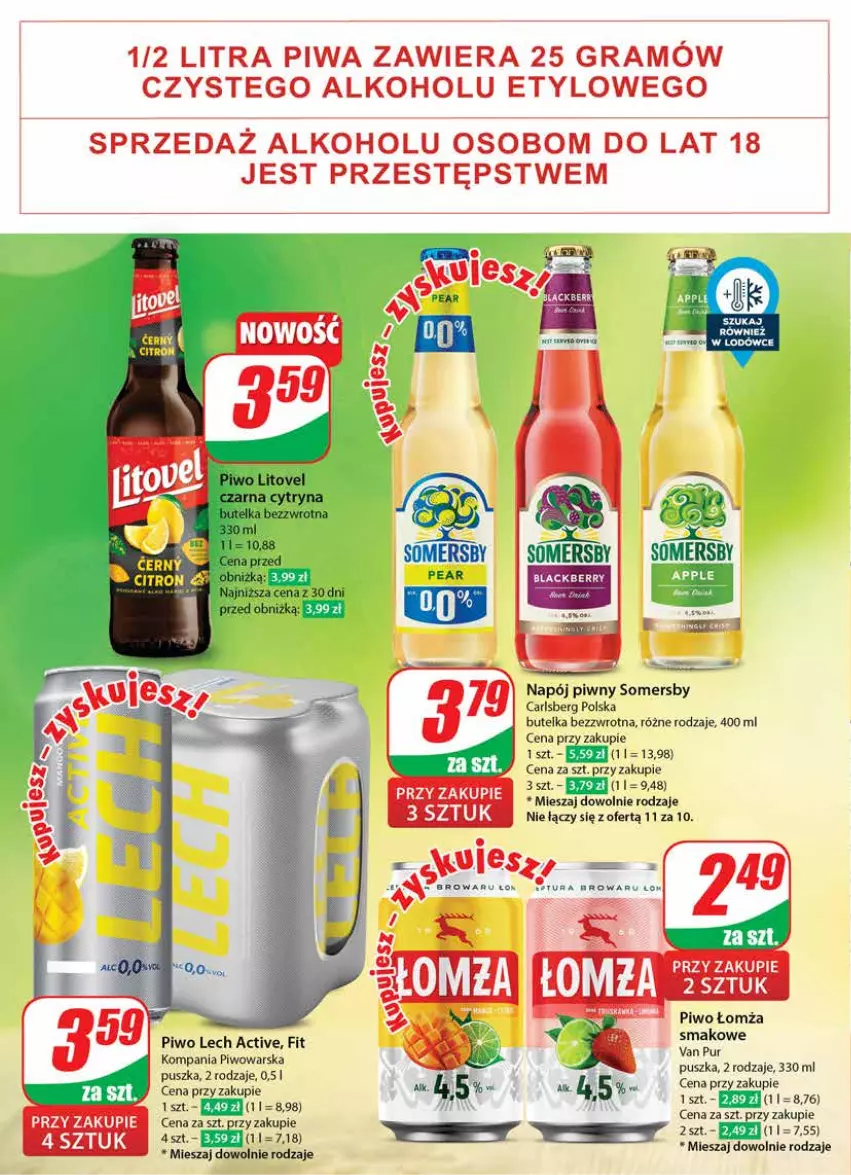 Gazetka promocyjna Dino - Gazetka 36 / 2024 - ważna 04.09 do 10.09.2024 - strona 48 - produkty: Carlsberg, Gra, Napój, Piwa, Piwo, Pur, Somersby