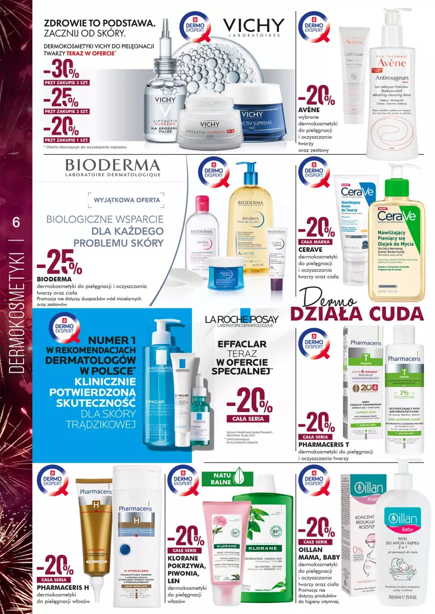 Gazetka promocyjna Super Pharm - Gazetka - ważna 27.12.2021 do 10.01.2022 - strona 6 - produkty: Acer, Bioderma, CeraVe, Fa, Gra, Kosmetyki do pielęgnacji, Mola, Oillan, Olej, Pharmaceris, Piwo, Ser, Szal, Tera, Vichy, Zdrowie