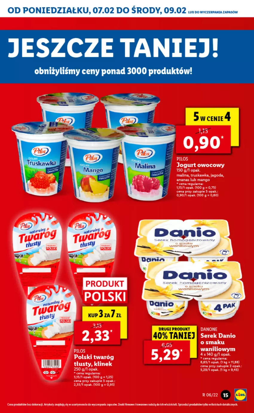 Gazetka promocyjna Lidl - GAZETKA - ważna 07.02 do 09.02.2022 - strona 15 - produkty: Danio