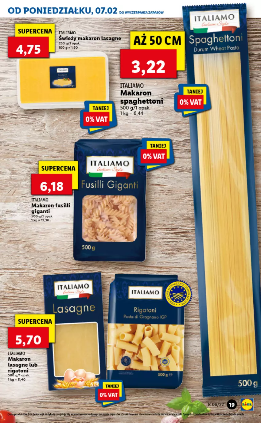 Gazetka promocyjna Lidl - GAZETKA - ważna 07.02 do 09.02.2022 - strona 19 - produkty: Lasagne, Makaron, Rum