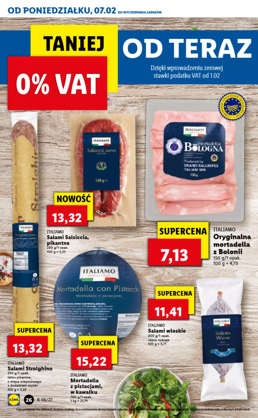 Gazetka promocyjna Lidl - GAZETKA - ważna 07.02 do 09.02.2022 - strona 26 - produkty: Dada, Dell, Gin, Kawa, LG, Mortadella, Salami, Waciki