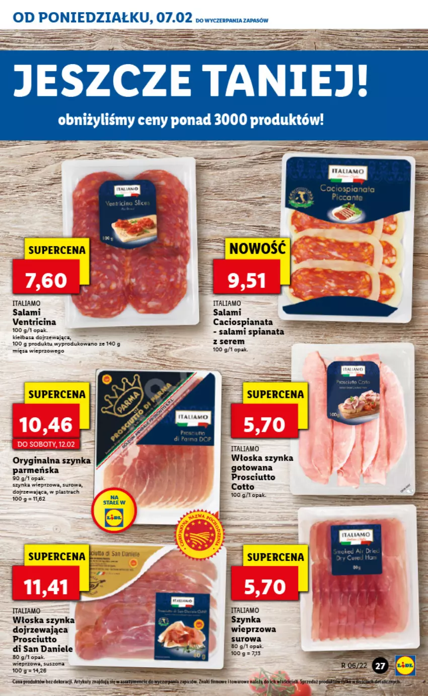 Gazetka promocyjna Lidl - GAZETKA - ważna 07.02 do 09.02.2022 - strona 27 - produkty: Fa, Gin, Prosciutto, Salami, Szynka