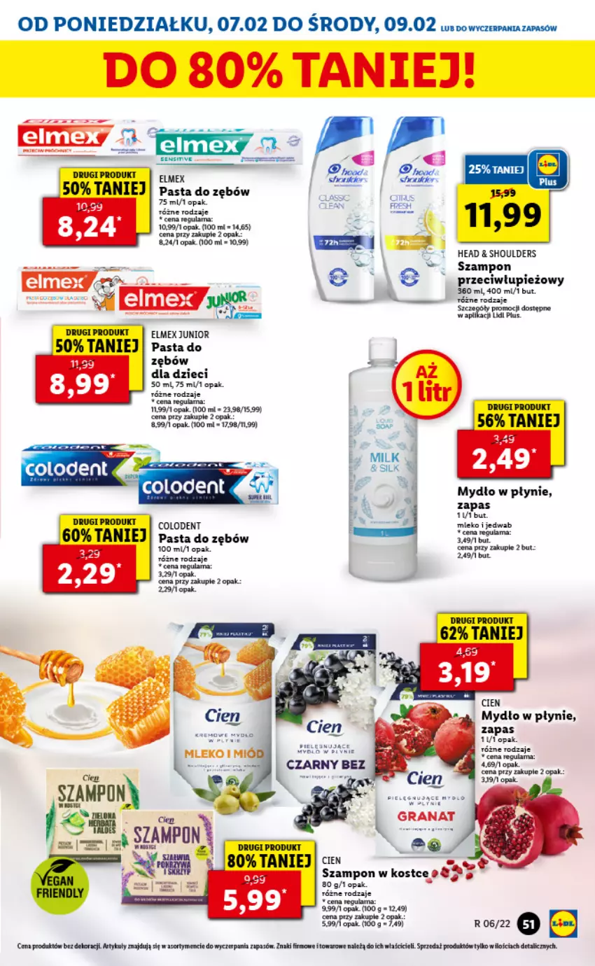 Gazetka promocyjna Lidl - GAZETKA - ważna 07.02 do 09.02.2022 - strona 51 - produkty: Dzieci, Elmex, Fa, Karmi, Mydło, Mydło w płynie, Pasta do zębów, Szal, Szampon