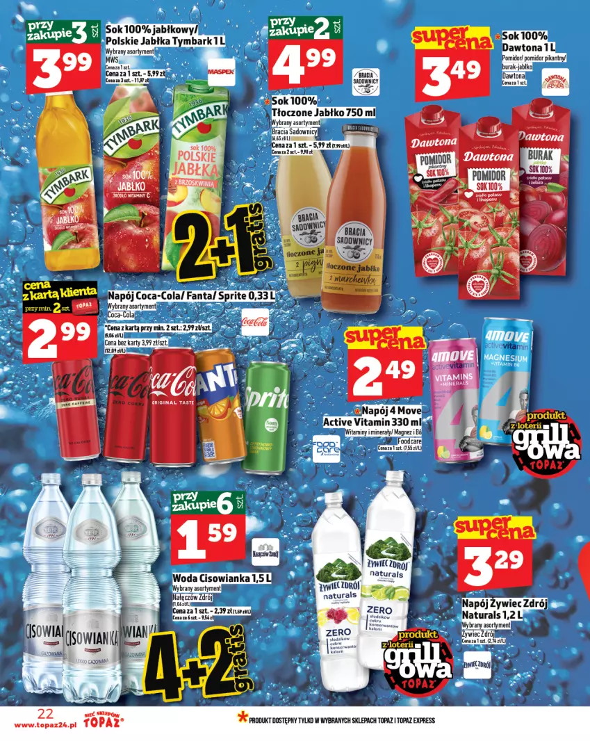 Gazetka promocyjna Topaz - Gazetka - ważna 22.05 do 28.05.2025 - strona 22 - produkty: Gin, Sok, Top