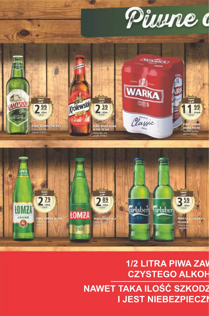 Gazetka promocyjna Arhelan - Gazetka - ważna 25.02 do 05.03.2022 - strona 16 - produkty: Carlsberg, Królewski, Namysłów, Piwo, Pur, Warka