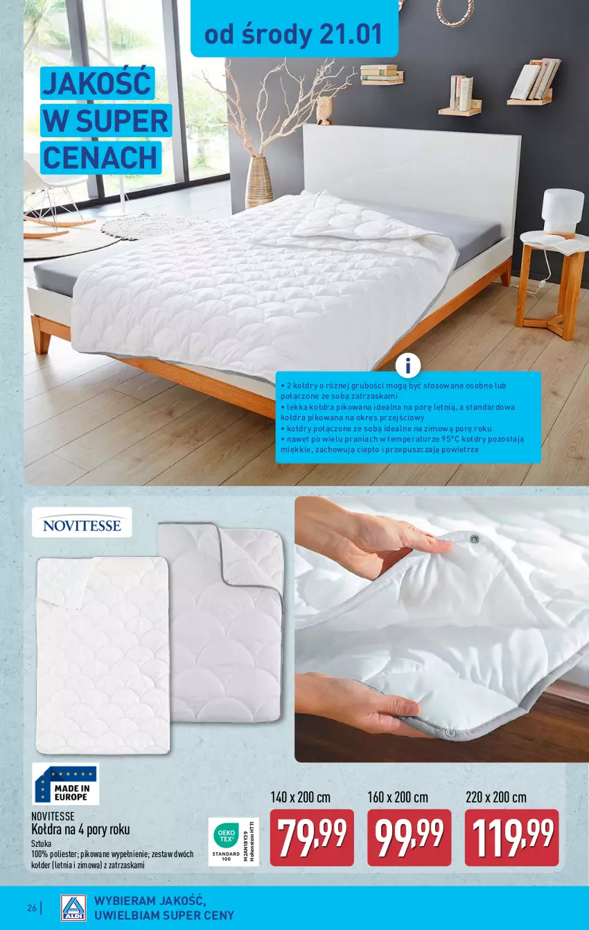 Gazetka promocyjna Aldi - Pełna oferta - ważna 19.01 do 25.01.2026 - strona 26 - produkty: Kołdra, Por