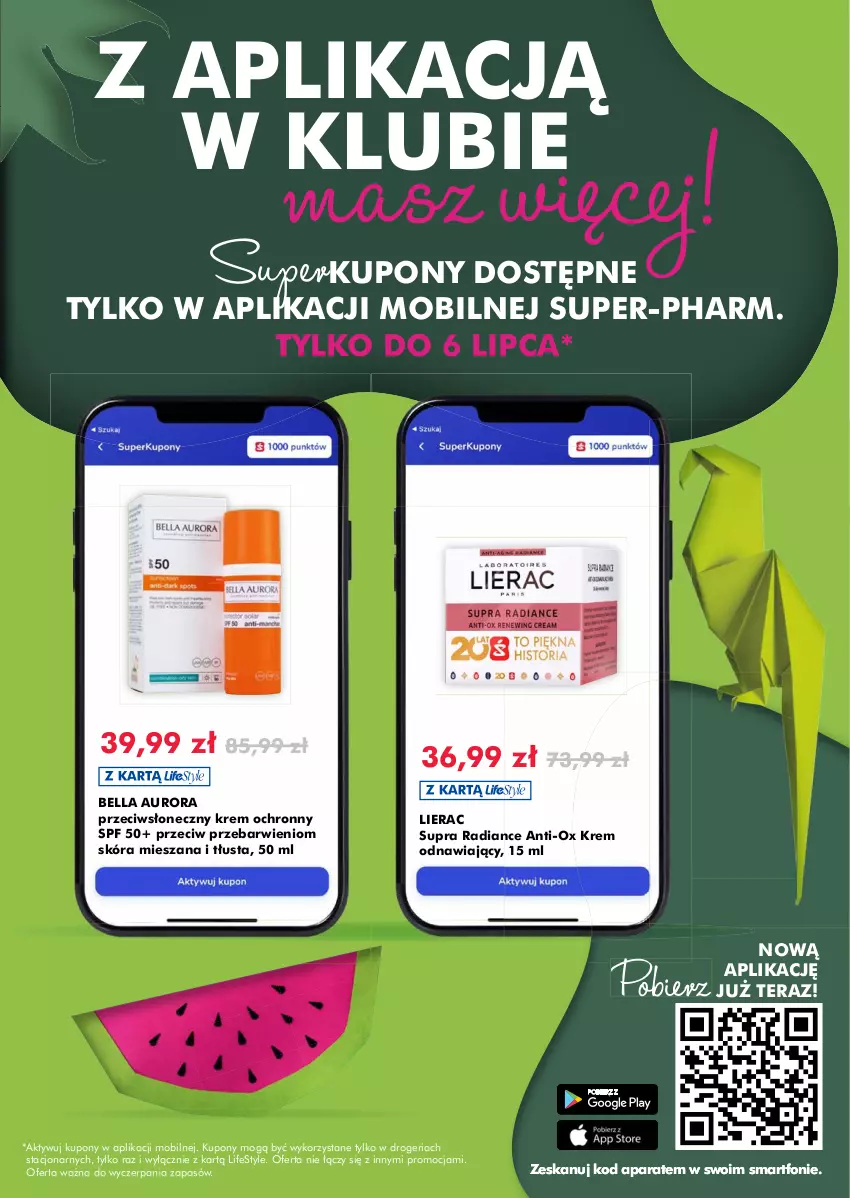 Gazetka promocyjna Super Pharm - Gazetka - ważna 23.06 do 06.07.2022 - strona 19 - produkty: Bell, Bella, Lierac, Mobil, Smartfon, Tera