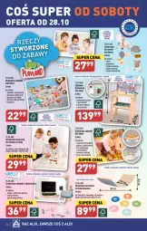 Gazetka promocyjna Aldi - Pełna oferta - Gazetka - ważna od 28.10 do 28.10.2023 - strona 34 - produkty: Piec, Stół warsztatowy, Top, Ser, Gra, Blender, Cukier, Kuchnia, Stół, Szal, Gofrownica, Toster, Tera, Zabawka, Pizza, Robot, Drewniana kuchnia, Dzieci, Klocki, Wagi, Waga