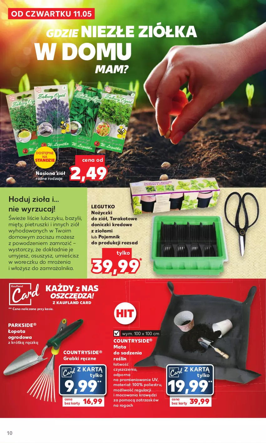 Gazetka promocyjna Kaufland - Kaufland - ważna 11.05 do 24.05.2023 - strona 10 - produkty: Bazyl, Gra, Noż, Nożyczki, Parkside, Pojemnik, Por, Tera