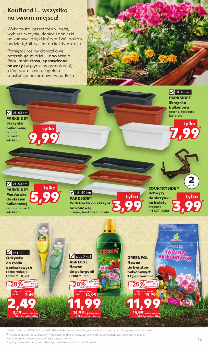 Gazetka promocyjna Kaufland - Kaufland - ważna 11.05 do 24.05.2023 - strona 13 - produkty: Gra, Mięta, Nawóz, Odżywka, Parkside, Tera, Uchwyty