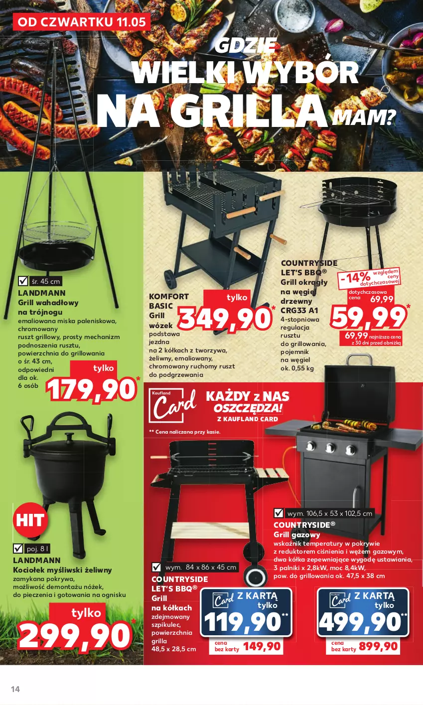 Gazetka promocyjna Kaufland - Kaufland - ważna 11.05 do 24.05.2023 - strona 14 - produkty: Grill, Grill gazowy, Koc, Miska, Palenisko, Piec, Pojemnik, Pokrywa, Top, Węgiel drzewny, Wózek