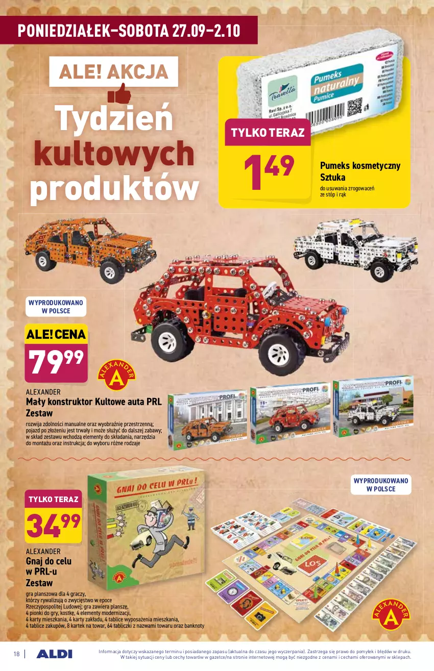 Gazetka promocyjna Aldi - ważna 27.09 do 02.10.2021 - strona 18 - produkty: Gra, Gry, Pojazd, Pumeks, Tera