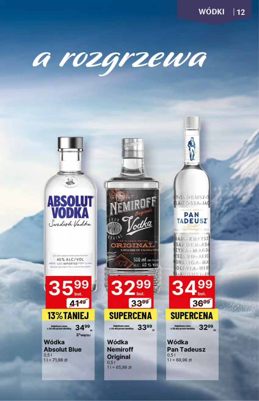 Gazetka promocyjna Delikatesy Centrum - DeliBarek DC06-DC07 - ważna 08.02 do 21.02.2024 - strona 12 - produkty: Absolut, Wódka