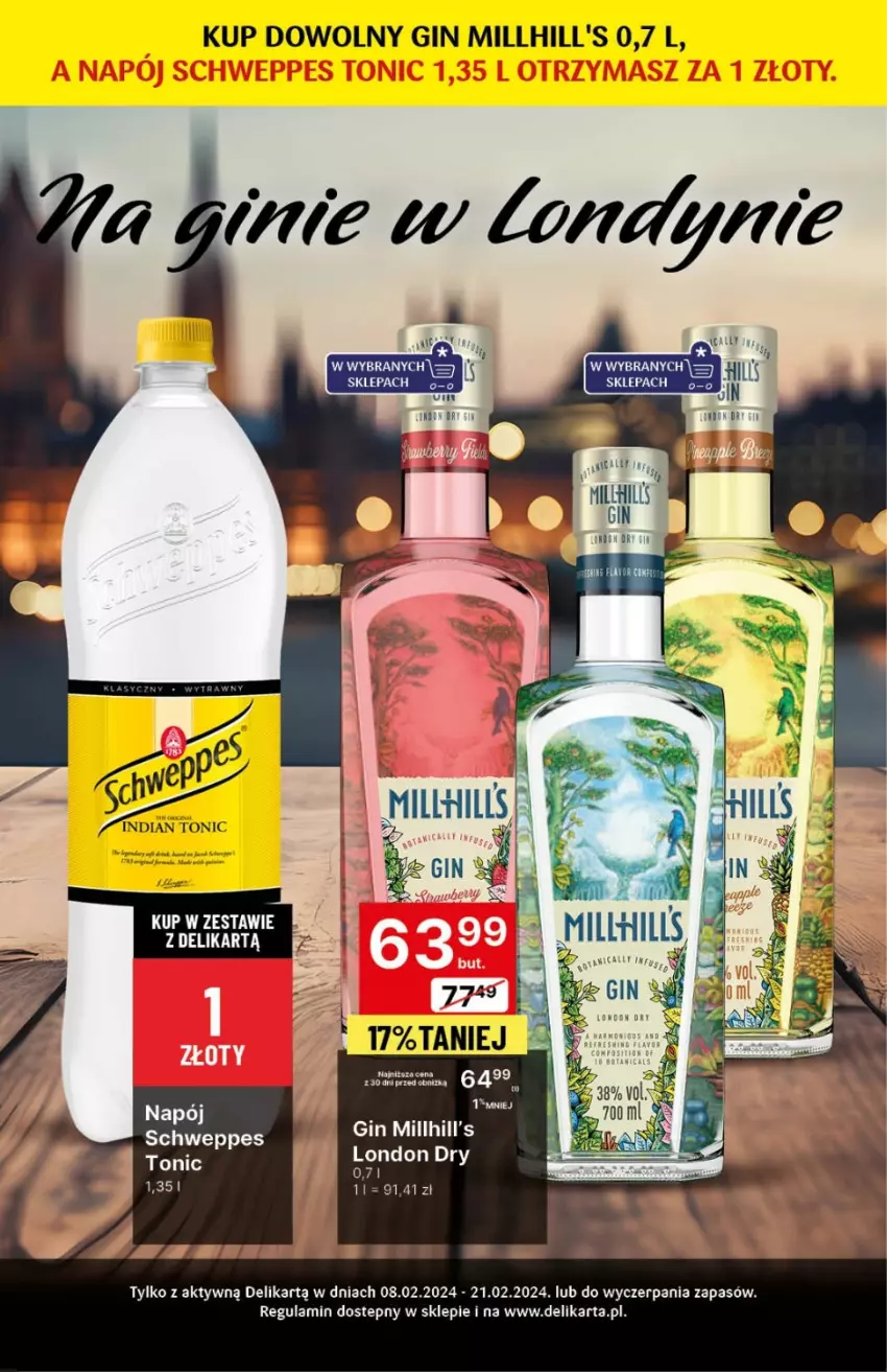 Gazetka promocyjna Delikatesy Centrum - DeliBarek DC06-DC07 - ważna 08.02 do 21.02.2024 - strona 25 - produkty: Ba!, Gin, HP, Napój, Schweppes