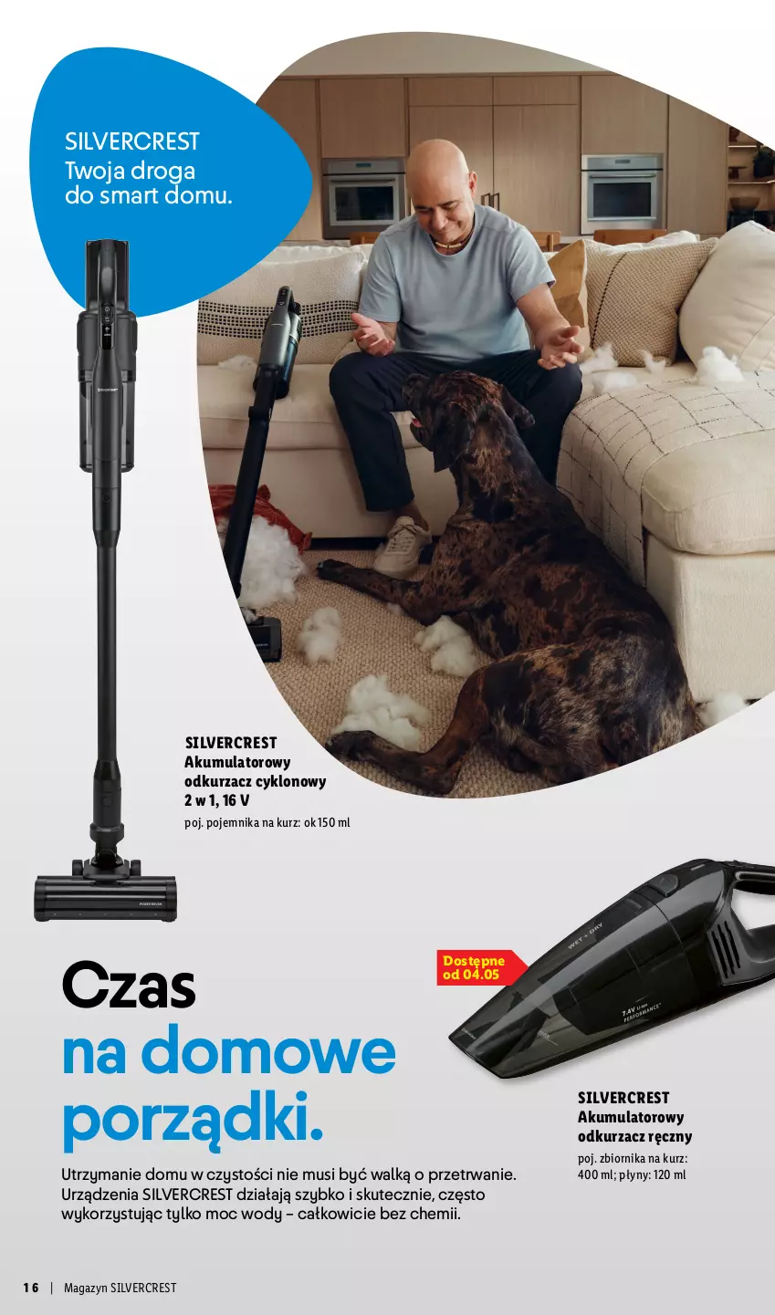 Gazetka promocyjna Lidl - Silvercrest - ważna 29.03 do 09.05.2026 - strona 16 - produkty: Akumulator, Mus, Odkurzacz, Pojemnik, Por, Silvercrest